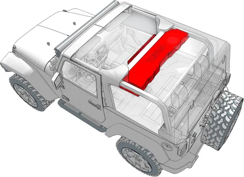 Miniatura 2 de DS18 JK-SBAR.HT - Barra de sonido compatible con el sistema de barra de sonido superior Jeep JK/JKU, se adapta a altavoces 4 x 8 (no incluidos), 4