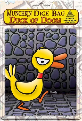 Bolsa de dados Munchkin: Duck of Doom | Bolsa grande con cordón de 7 x 7 pulgadas | Tela impresa | Capacidad para más de 100 dados | Incluye dos