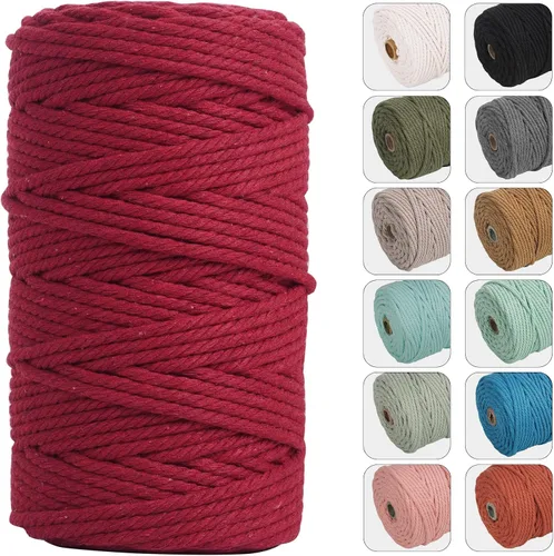 Miniatura 19 de NOANTA Cuerda de macramé de 109 yardas de 109 yardas, cuerda de algodón de color natural para colgar en la pared, ganchos de plantas, manualidades
