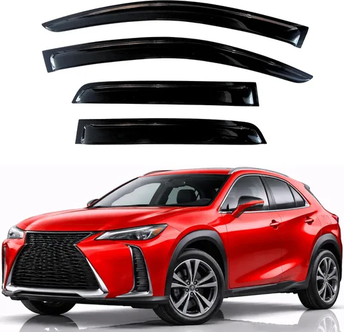 Miniatura 337 de KPY Visor de ventana compatible con Hyundai Tucson 2021-2025, 4 piezas de deflector de ventilación para ventana lateral, estilo Mugen, protector
