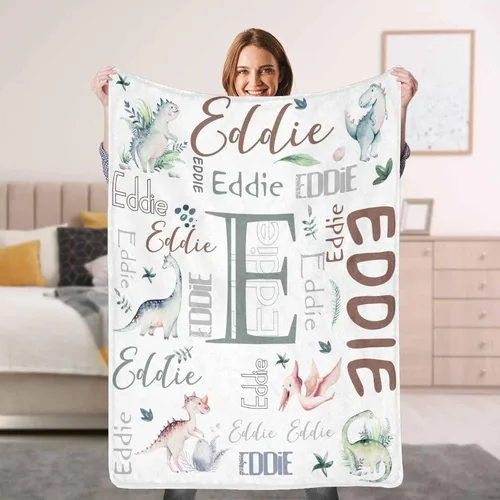 Miniatura 22 de Manta de forro polar personalizada para niños, adolescentes, niños y niñas, bebé, manta con nombre personalizado, manta mágica de arco iris, regalo