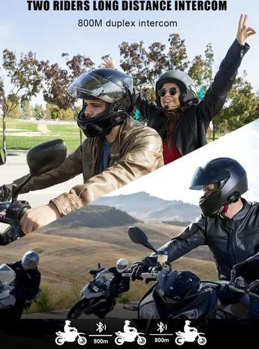Miniatura 7 de FreedConn TCOM-SC - Auriculares de comunicación con Bluetooth para casco de motociclista, Negro