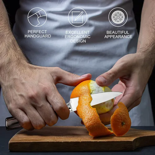 Miniatura 2 de imarku - Cuchillo de pelar, 3.5 pulgadas, cuchillos de cocina pequeños - Cuchillo de fruta de acero inoxidable japonés SUS440A, mango ergonómico