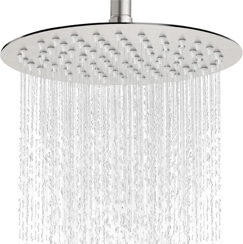 Miniatura 14 de Midanya Cabezal de ducha redondo de acero inoxidable de alta presión de alto flujo de acero inoxidable de 6 pulgadas, diseño ultrafino de alta