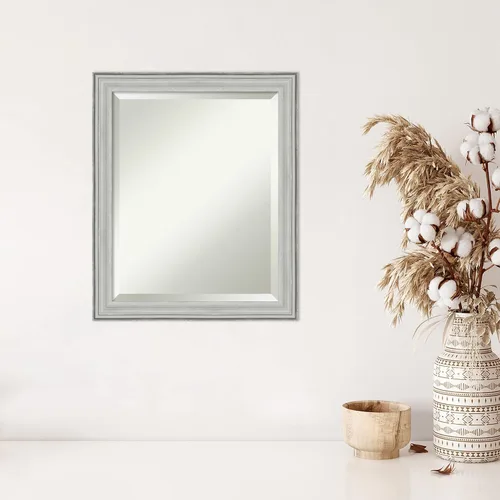 Miniatura 5 de Amanti Art Espejo de pared, espejo de marco de madera plateada Bel Volto para decoración de pared o para usar como espejo de baño para sobre
