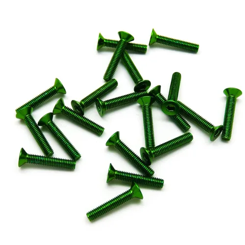 Miniatura 29 de 20 tornillos avellanados M3 6063 de aluminio hexagonal (colores anodizados) (0.236 in, 0.394 in, 0.630 in, 0.787 in) (M3 x 0.236 in, negro)