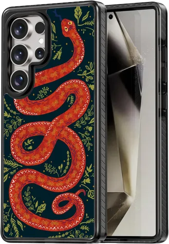 Miniatura 191 de Rosarnnah Funda compatible con Samsung Galaxy S24 Ultra, bonita estética, a la moda, divertida funda con estampado de gatito y gato, duradera a