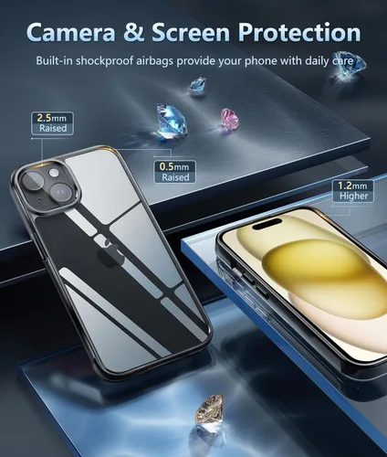 Miniatura 1368 de FNTCASE Funda para iPhone 13 Pro-Max: Fundas magnéticas transparentes compatibles con Magsafe Slim anti amarillamiento protección contra caídas