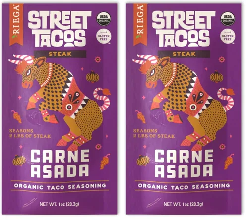 Miniatura 11 de Riega Street Taco Seasoning, mezcla de especias mexicanas orgánicas para cocinar comidas auténticas, carnitas, paquetes de 1.1 onzas, 8