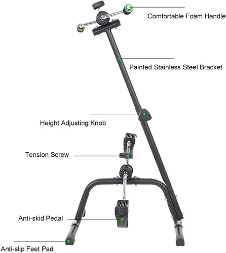 Miniatura 2 de Mini brazo pierna ejercicio bicicleta de ejercicio pedal plegable para ancianos discapacitados, ciclo compacto estacionario peddler máquina
