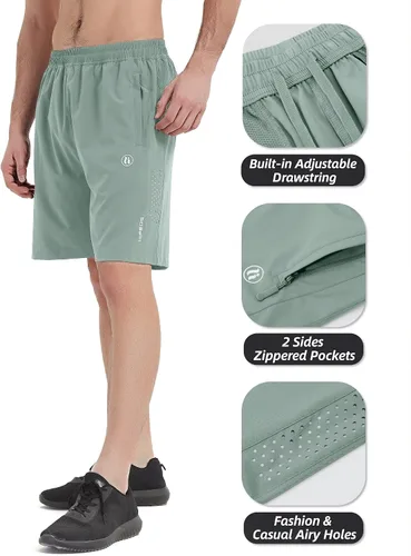 Miniatura 3 de HIFEOS Pantalones cortos deportivos para hombre, pantalones cortos de entrenamiento para correr, tenis, gimnasio, 5, 7, 9 pulgadas, cómodos