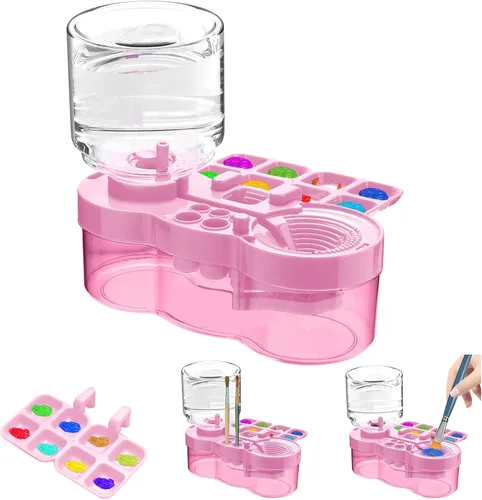 2025 Herramienta Mejorada de Limpieza de Pinceles, Taza Enjuagadora de Pinceles con Circulación de Agua Corriente para Pintura, Suministros de Arte