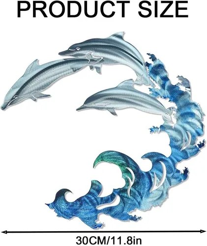 Miniatura 7 de JILIP Letreros de metal para pared, diseño de silueta de pared 3D, letreros decorativos de pared de playa, esculturas de pared para interiores