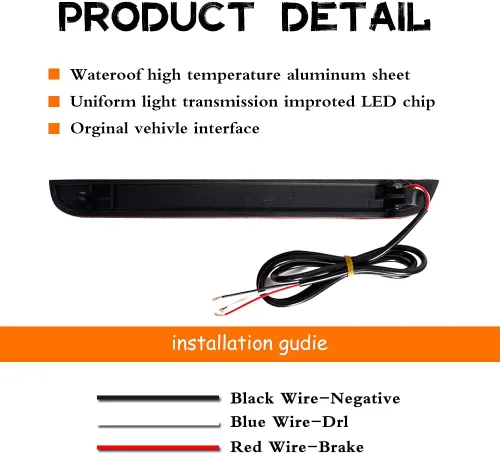 Miniatura 5 de Luces reflectoras LED rojas para parachoques y lente roja, compatible con Dodge Challenger 2015 2016 2017 2018 2019 luces traseras antiniebla