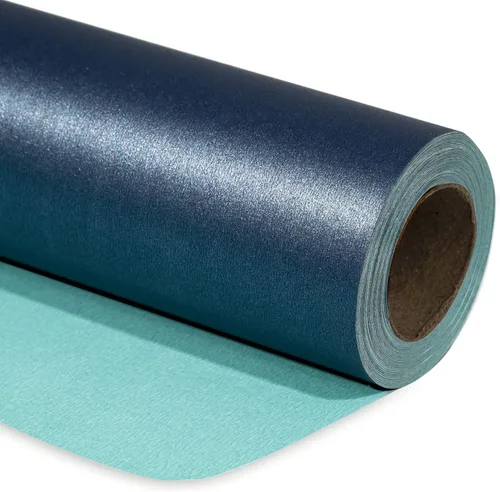 Miniatura 44 de RUSPEPA Papel de regalo negro mate, color liso perlado, papel lustre perfecto para bodas, cumpleaños, Navidad, baby shower, 17 pulgadas x 32.8 pies