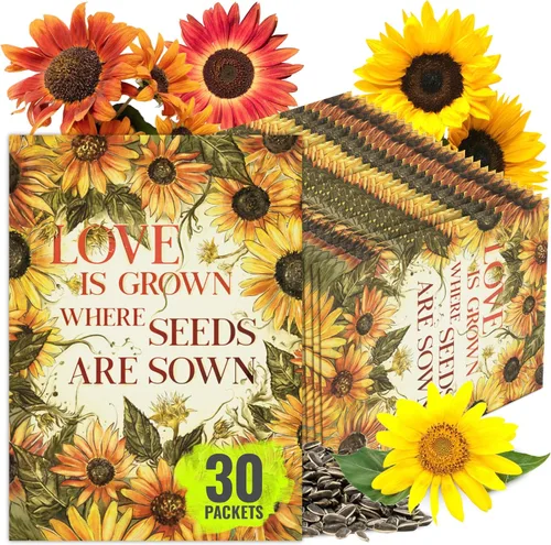 Miniatura 5 de Seed Needs, Paquete de semillas de girasol, recuerdos de fiesta, paquetes prellenados para repartir