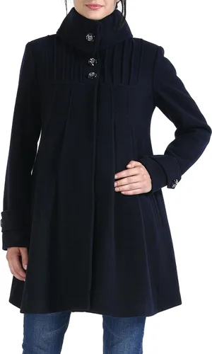 Miniatura 6 de Abrigo de lana plisada para mujer, chaqueta de invierno para embarazada