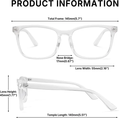 Miniatura 6 de Pro Acme – Gafas sin receta con montura transparente para mujeres y hombres