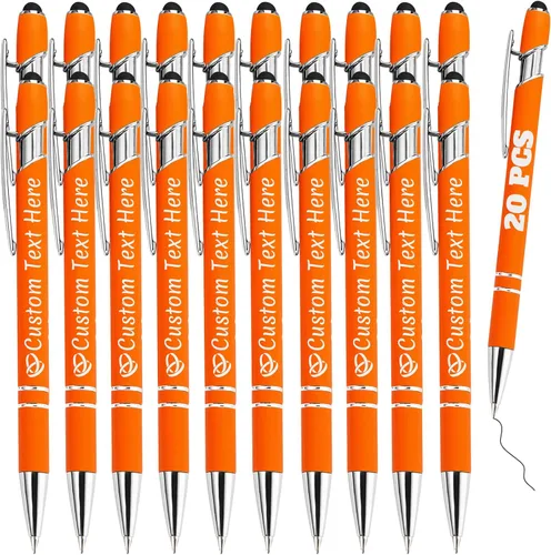 Miniatura 31 de Bolígrafos personalizados con grabado de nombre personalizado, bolígrafos de punta de lápiz con punta de lápiz personalizada, bolígrafos de Azul