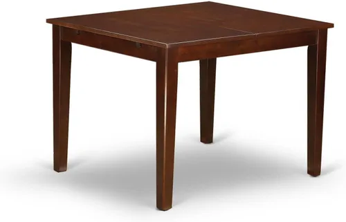 Miniatura 5 de HomeStock Juego de mesa de cocina de 5 piezas para 4 personas, incluye una mesa de comedor rectangular con hojas y 4 sillas Parson de tela de lino