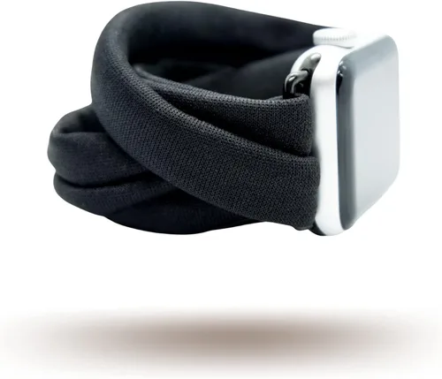 Miniatura 3 de Black Yoga Band® Apple Watch Series 1-8, 1.496 in 1.575 in 1.614 in 1.654 in 1.732 in 1.772 in - Dót Outfitters