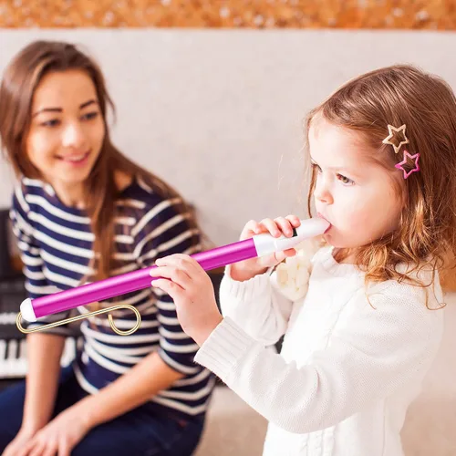 Miniatura 5 de Boao 2 piezas de silbato deslizante para niños y adultos, juguete de instrumento musical, silbato para juegos educativos de clase, fiesta