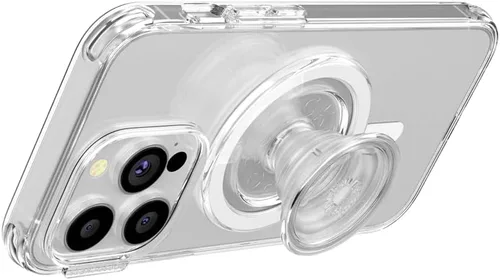 Miniatura 3 de PopSockets Agarre para teléfono MagSafe con soporte, soporte magnético, parte superior intercambiable, sujeción segura para fundas MagSafe