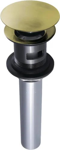 Kingston Brass EV6003 Push Pop-Up Drenaje con orificio de desbordamiento, calibre 22, latón antiguo
