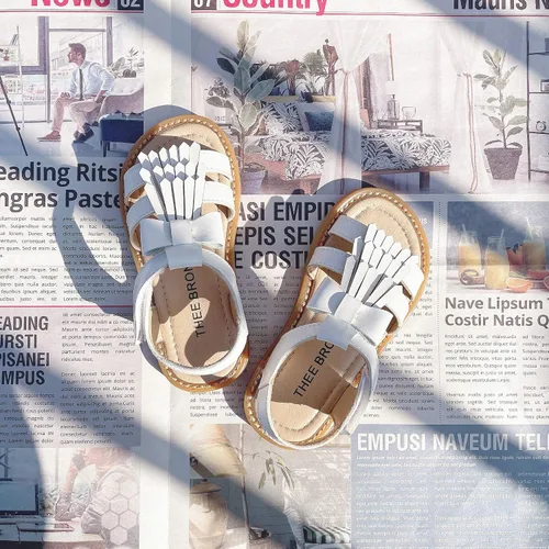 Miniatura 197 de THEE BRON Sandalias cómodas para niñas, zapatos para niños, sandalias rellenas