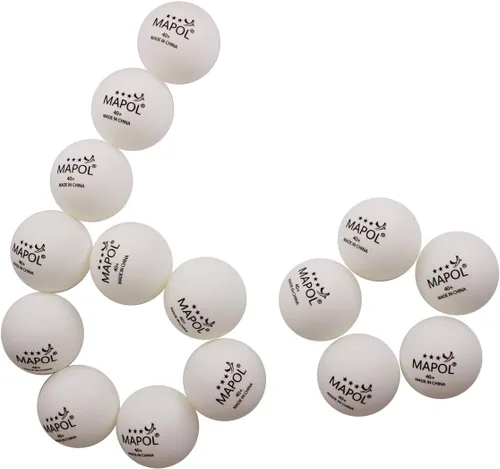 Miniatura 2 de MAPOL Pelota de tenis de mesa de práctica avanzada de 60/22 unidades, 3 estrellas, 40+