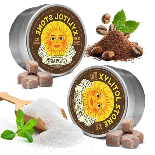 Miniatura 30 de Xylitol Stone Caramelos sin azúcar - Veganos y compatibles con dieta cetogénica, caramelos duros únicos sin azúcar - Dulces con 100% sabor natural