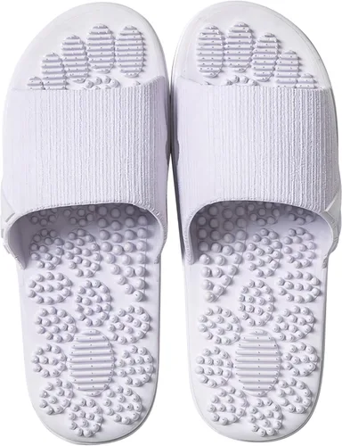 Miniatura 9 de Acupressure Massage Slippers Therapeutic Reflexology Sandals for Foot Acupoint Massage Shiatsu Arch Pain Relief Non-Slip Massage Shoes for Bath Azul