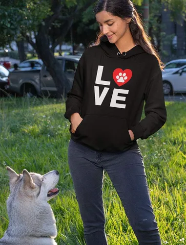 Miniatura 2 de Tstars Sudaderas con estampado de huellas de perro para mujer, con capucha para amantes de los animales