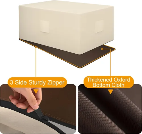 Miniatura 2 de HDCAXKJ Fundas impermeables para muebles de patio, funda para tumbona para exteriores, funda resistente con cremallera, resistente a la intemperie