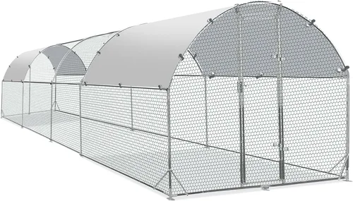 Miniatura 10 de Mejora de Gallinero Grande de Metal Betterhood con Malla de Alambre de Soporte Triple, Corral para Pollos con Cubierta Resistente al Agua y Anti-UV