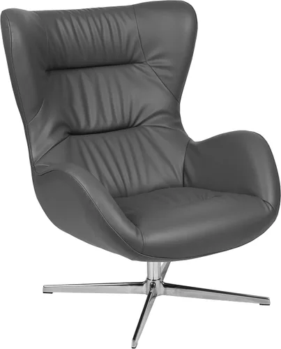 Miniatura 27 de Flash Furniture Egg Series Grey LeatherSoft Silla de recepción lateral Gris Leathersoft