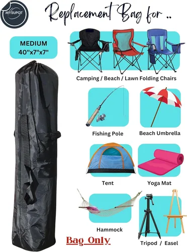 Miniatura 5 de Bolsa de repuesto para silla de camping plegable, silla de campamento portátil, hamaca, esterilla de yoga, paraguas, tiendas de campaña, trípodes