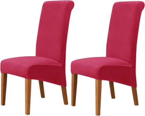 Miniatura 24 de Stretch Velvet Dining Chair Slipcovers Solid Color Armless Chair Cover with Elastic Bottom for Dining Room Kitchen Banquet (Blue, Set of 2)