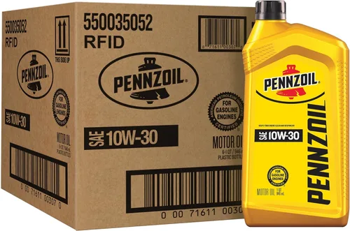 Aceite de motor Pennzoil 10W-30, 1 cuarto de galón (paquete de 6 unidades)