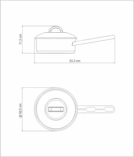 Miniatura 5 de Tramontina 62501/160 Solar, olla de una sola manija, 6.3 pulgadas (6.3 in), acero inoxidable 18-10, compatible con inducción, respeto por el día