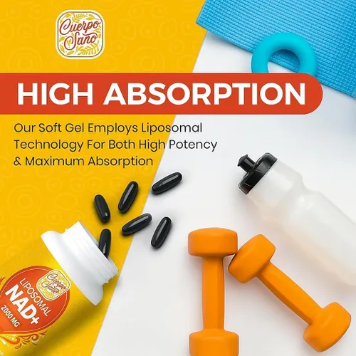 Miniatura 4 de Suplemento NAD de 2000 MG, NAD+ liposomal con alta absorción, más eficiente que la ribósido de nicotinamida, suplemento de refuerzo puro y Plus