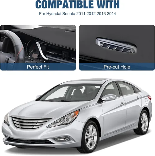 Miniatura 4 de Funda de cuero para tablero Compatible con 2011 2012 2013 2014 Hyundai Sonata