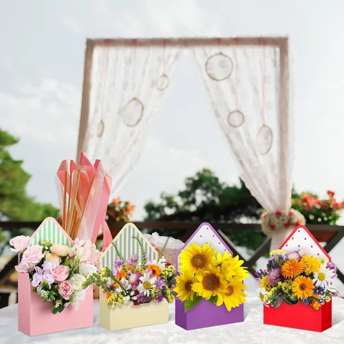 Miniatura 4 de TaoBary 16 cajas de sobres para ramo de floristería del día de la madre con bloques de espuma floral, cajas de regalo de papel, embalaje de flores