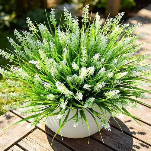 Miniatura 69 de AmyHomie 16 paquetes de flores artificiales de eucalipto negro para exteriores, resistentes a los rayos UV, flores sintéticas que no se decoloran