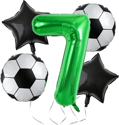 Miniatura 15 de Globos de fútbol para 2º cumpleaños, suministros para fiesta de cumpleaños de fútbol, Copa del Mundo, Deportes de fútbol, decoraciones de fiesta