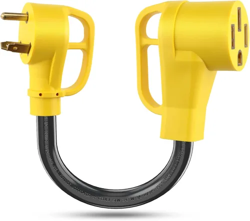 Cable Adaptador de Alimentación NEMA TT-30P Macho a 14-50R Hembra Enchufe Power Dogbone con Mango de Agarre Adaptador Eléctrico Resistente para