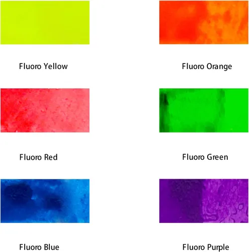 Miniatura 3 de Mont Marte Tinta acrílica premium de 6 piezas x 20 ml (0,7 fl.oz. EE.UU.), tintas acrílicas para artistas, colores fluoro, ideal para aerógrafo