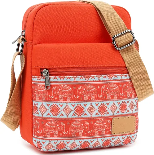 Miniatura 3 de Leaper - Juego de estuche y cartera bandolera de lona para niñas y mujeres