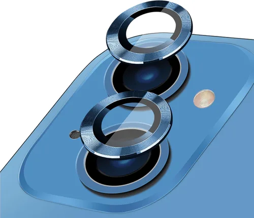 Miniatura 23 de LucBuy Protector de lente de cámara para iPhone 12 Pro Max, vidrio templado HD de alta calidad, aleación de aluminio, anillo individual, película