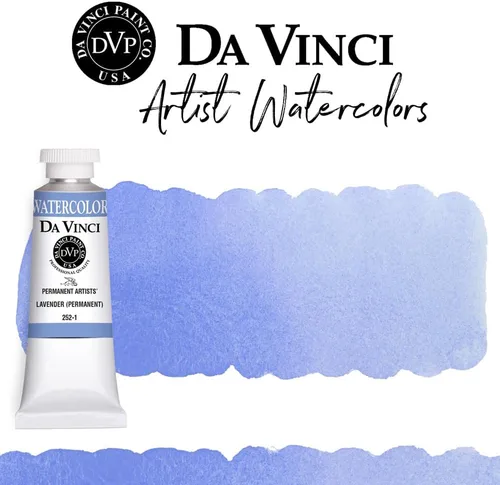 Miniatura 326 de DA VINCI PAINTS Pintura Acuarela Profesional para Artistas, Alizarin Crimson (Quinacridone), 37ml Índigo